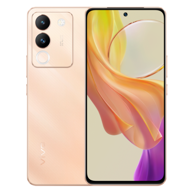 Vivo Y200 Front and Back Desert Gold