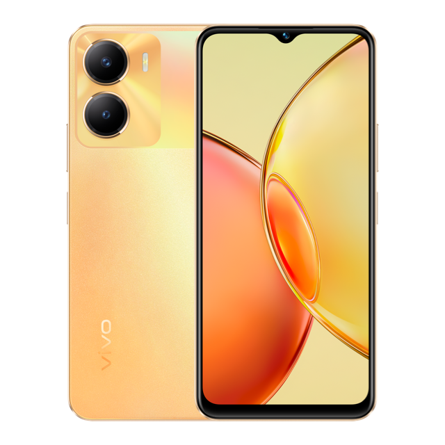 Vivo Y56 5G Front and Back Orange Shimmer