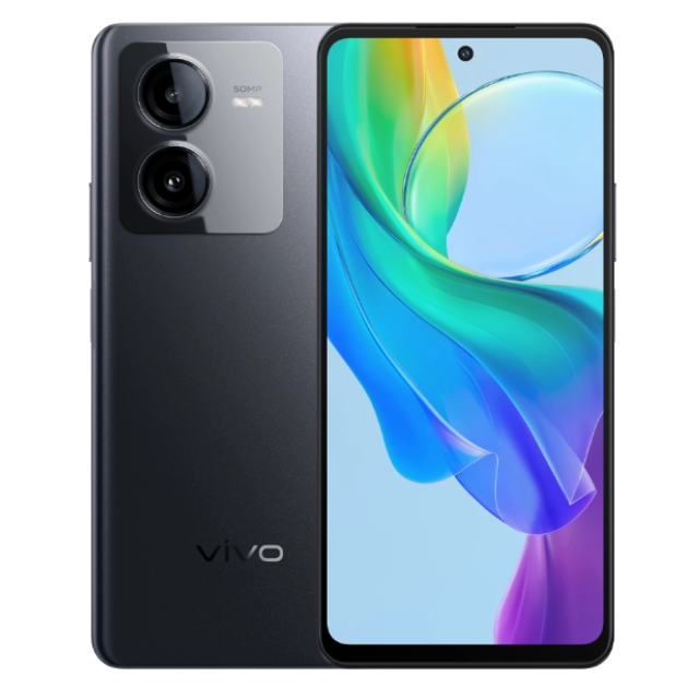 Vivo Y78t Front and Back Black