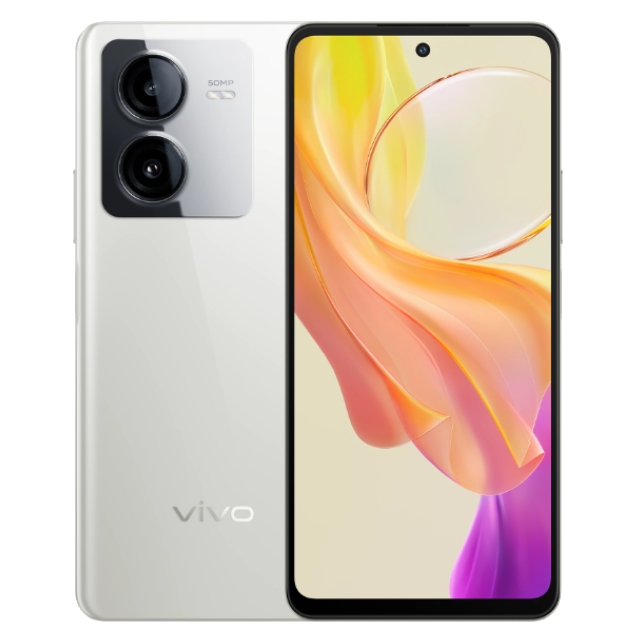 Vivo Y78t Front and Back Silver