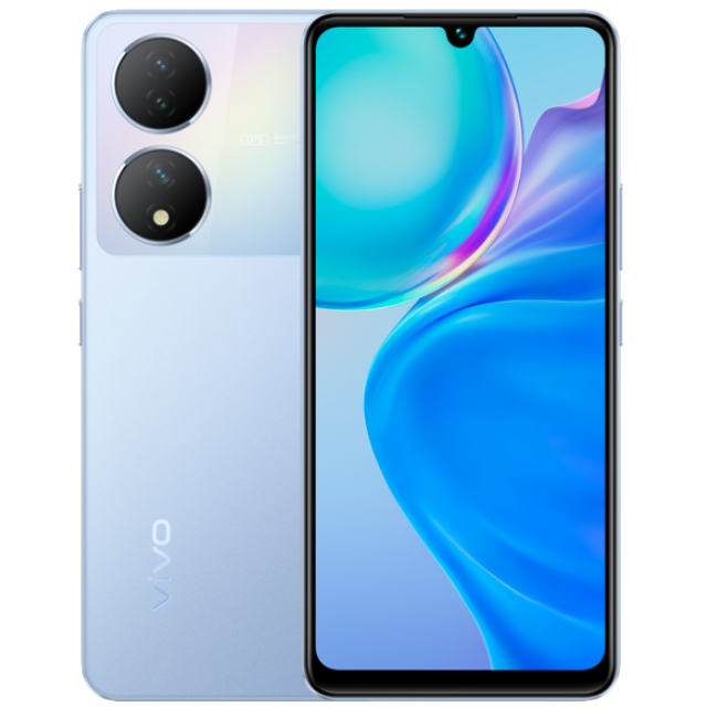 Vivo Y100 Front and Back Pacific Blue 