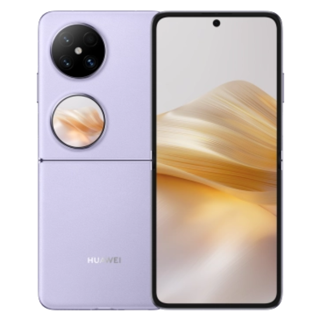 Huawei Pocket 2 front and back in Taro Purple