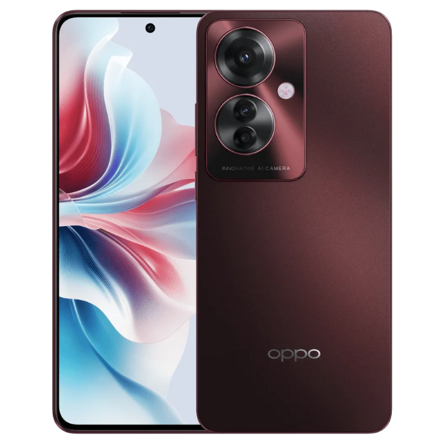 Oppo F25 Pro 5G Lava Red Front and Back