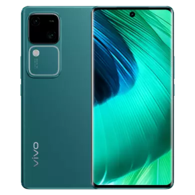 Vivo V30 5G Front and Back Peacock Green