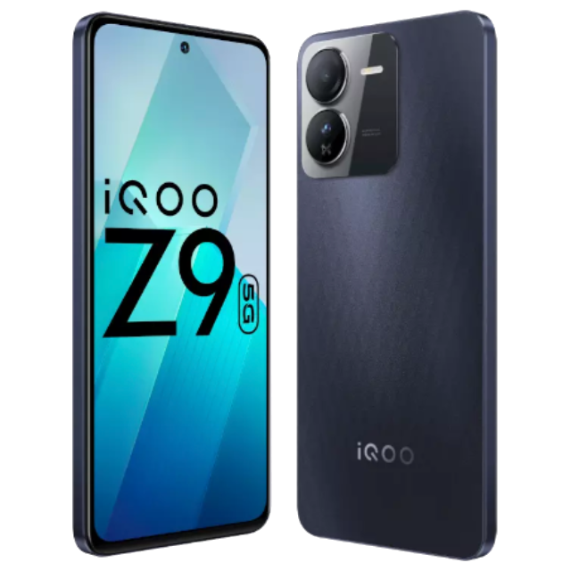 iQOO Z9 5G Graphene Blue Front and Back