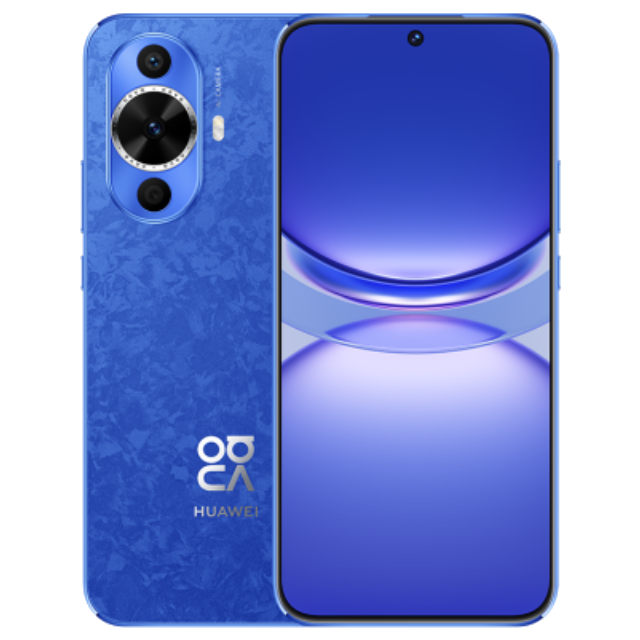 Huawei Nova 12s front and back in Blue