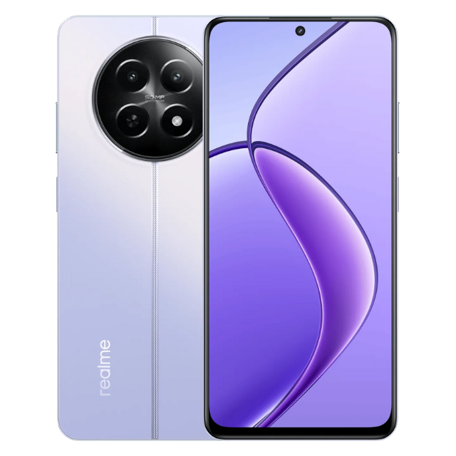 Realme 12x 5G Front and Back Twilight Purple