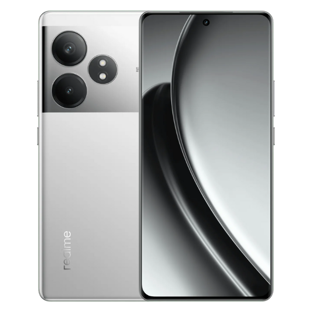 Realme GT Neo6 front and  back in Silver Knight