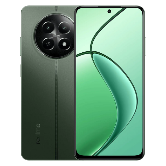 Realme 12x 5G Front and Back Woodland Green