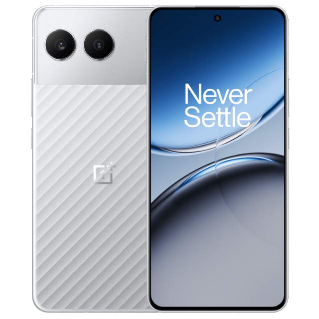 OnePlus Nord 4 front and back in Mercurial Silver