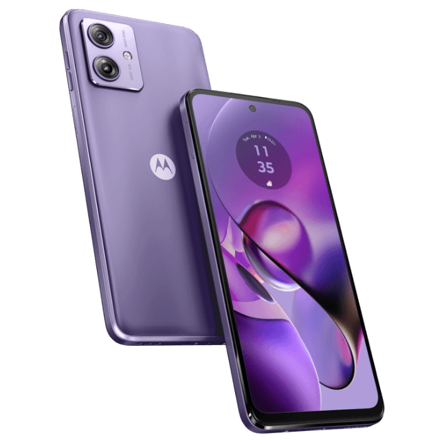 Moto G64 5G Front and Back Ice Lilac