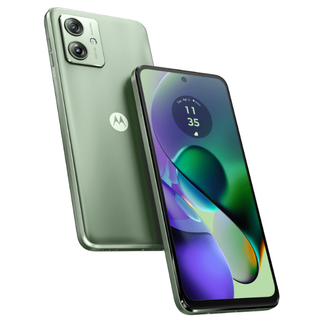 Moto G64 5G Front and Back Mint Green