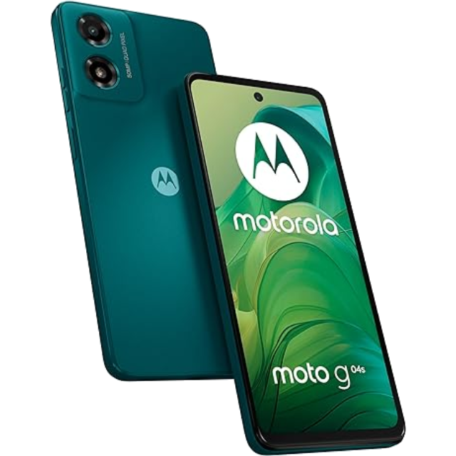 Motorola G04s Front and Back Sea Green 