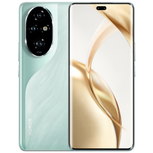 Honor 200 Pro front back Ocean Cyan