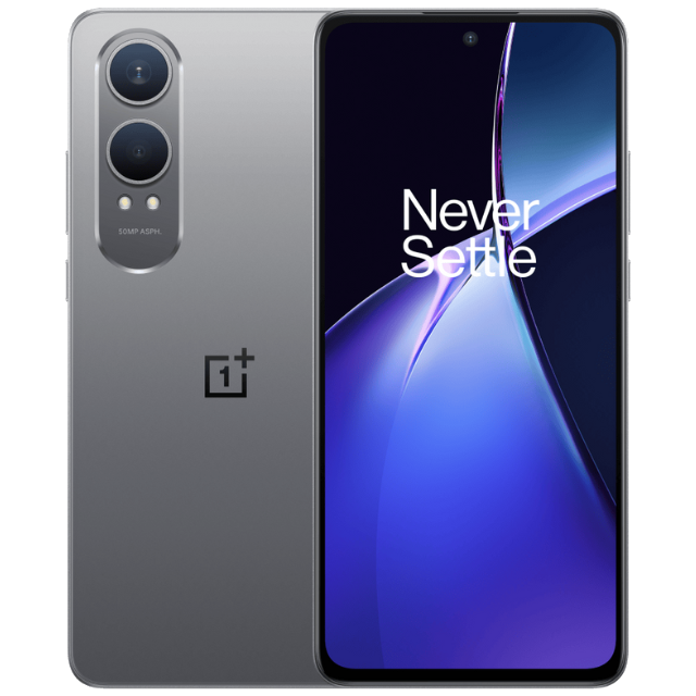 OnePlus Nord CE4 Lite front and back in Super Silver