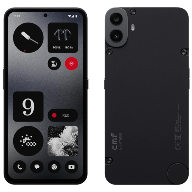 CMF Phone 1 Black Front and Back