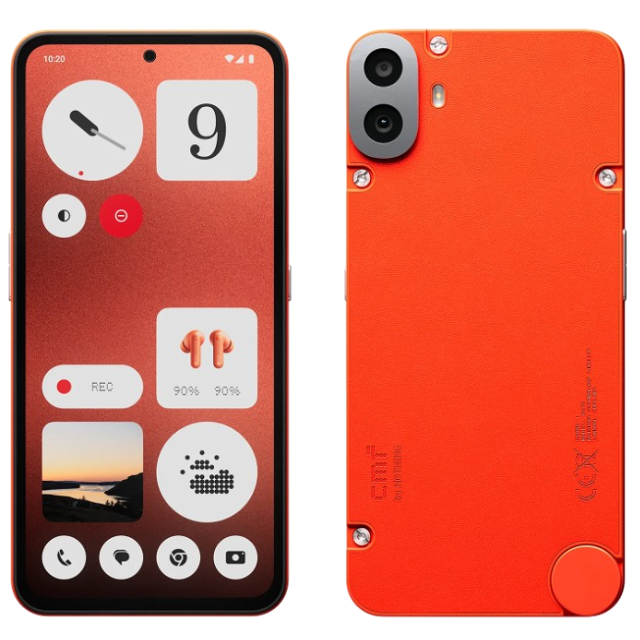 CMF Phone 1 Orange Front and Back