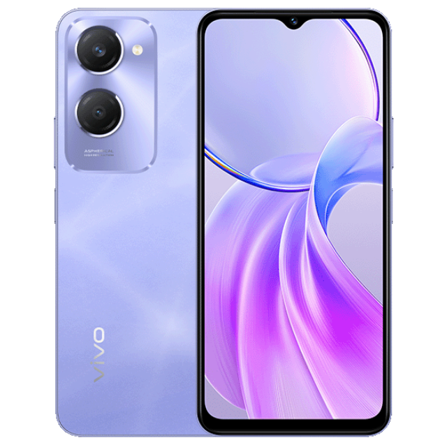 Vivo Y28s 5G Front and Back Twinkle Purple