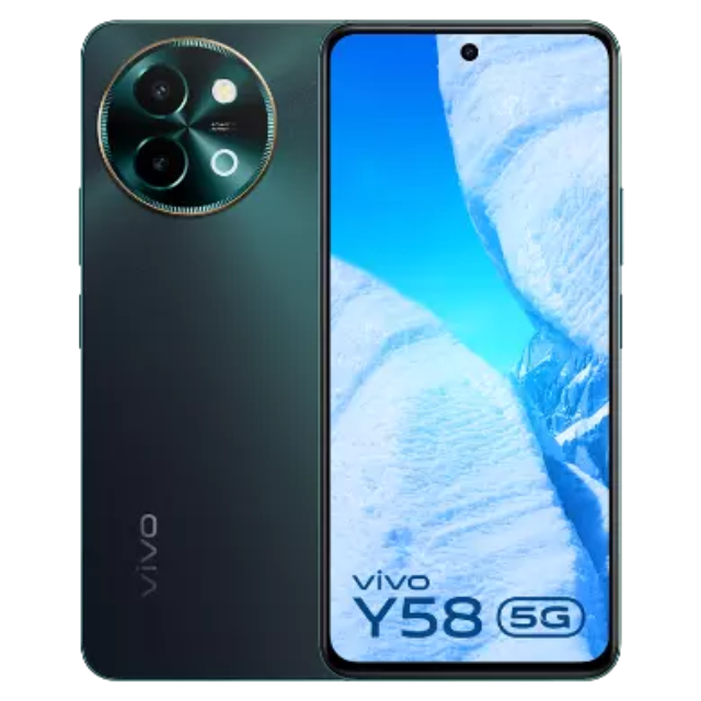 Vivo Y58 5G Front and Back Sundarbans Green