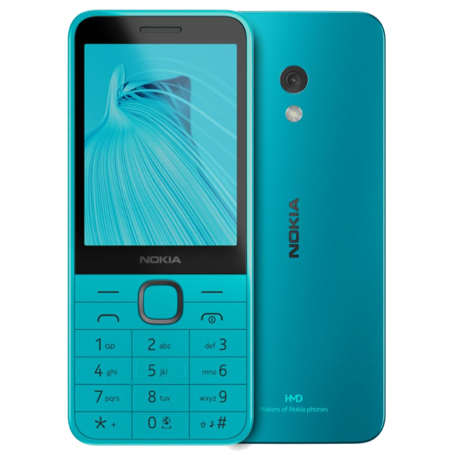 Nokia 235 4G Blue Front and Back