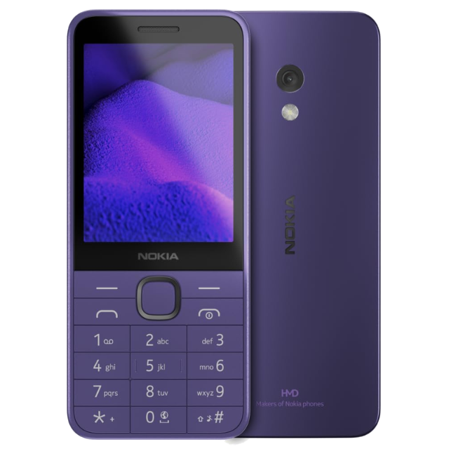 Nokia 235 4G Purple Front and Back