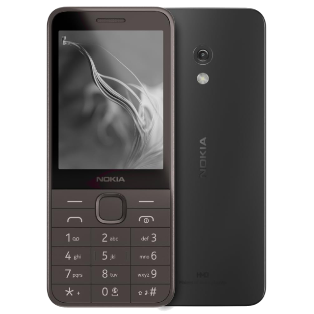 Nokia 235 4G Black Front and Back