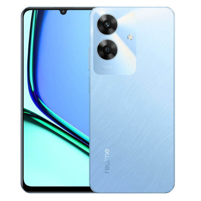 Realme Narzo N61 Front and Back Voyage Blue