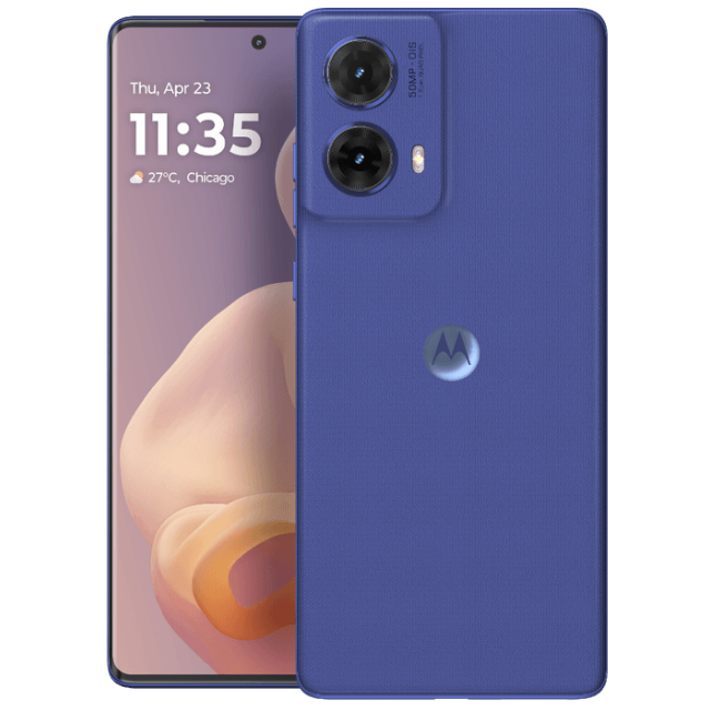 Motorola G85 5G Front and Cobalt Blue