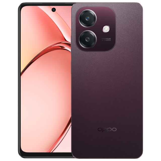 OPPO A3 5G Nebula Red Front and Back