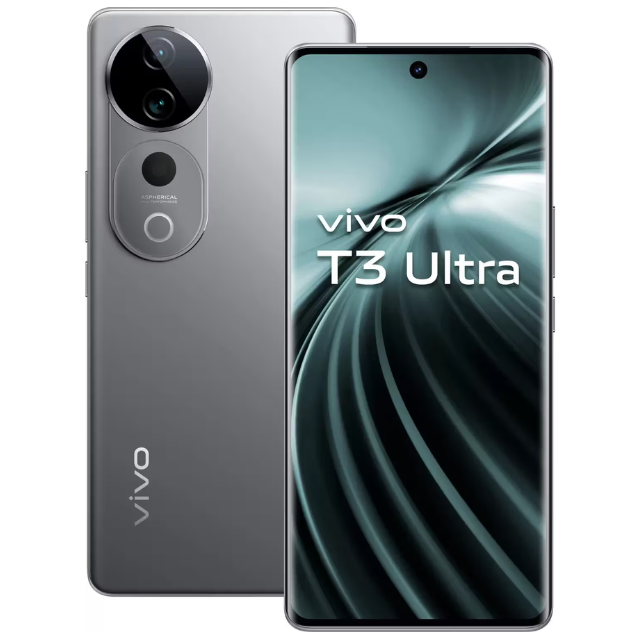 Vivo T3 Ultra Front and Back Lunar Gray