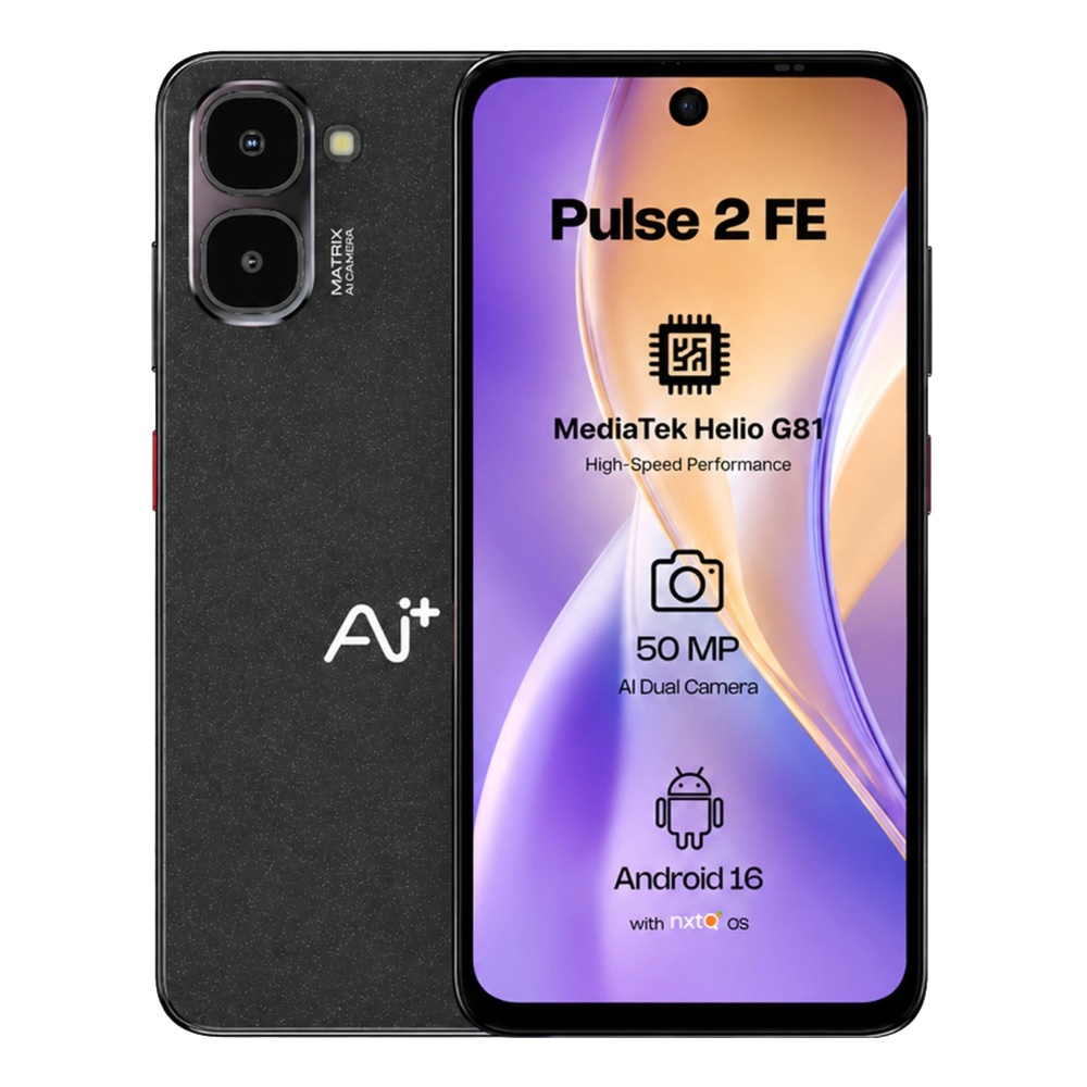Ai+ Pulse 2 FE Black Front and Back View