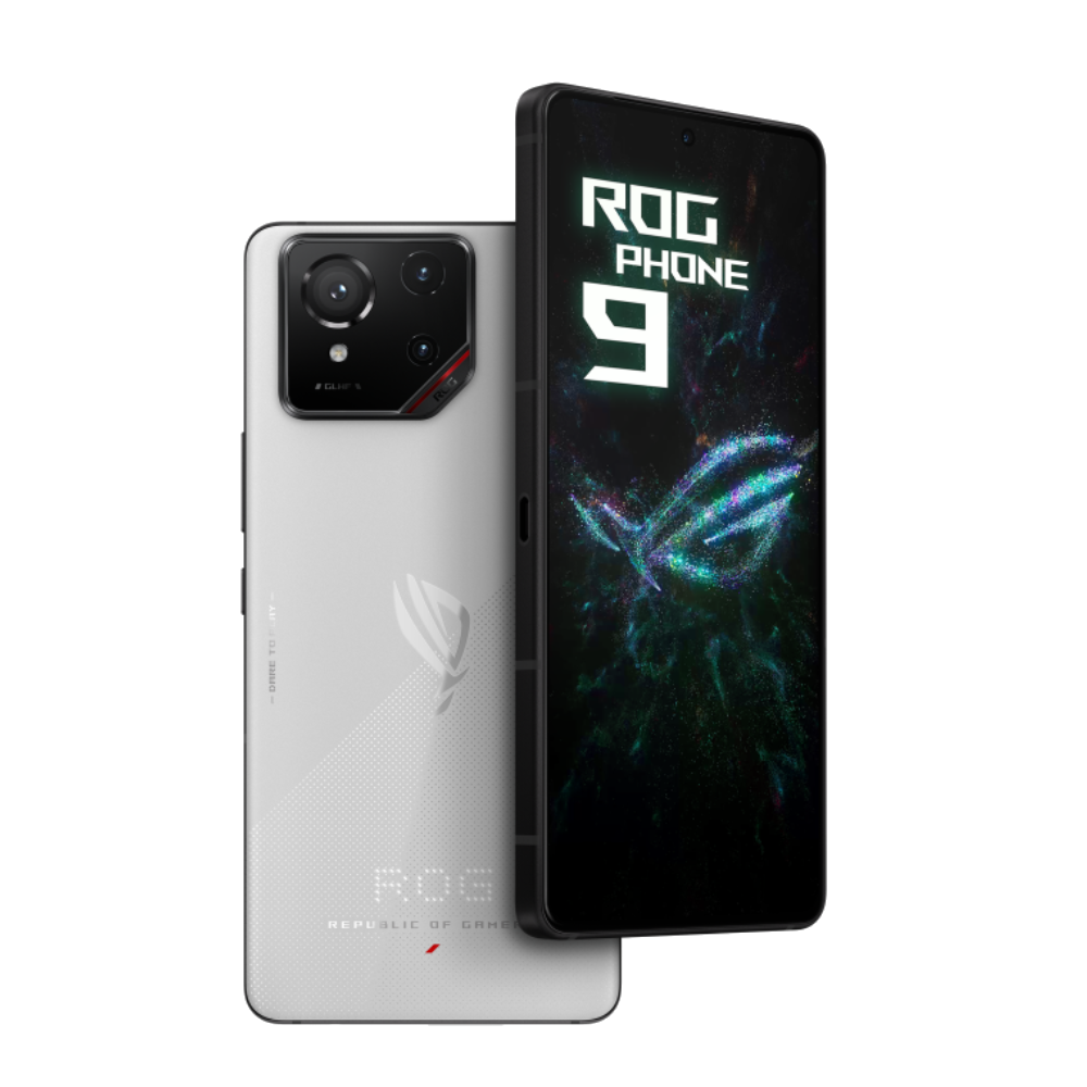 Asus ROG Phone 9 Storm White Front and Back