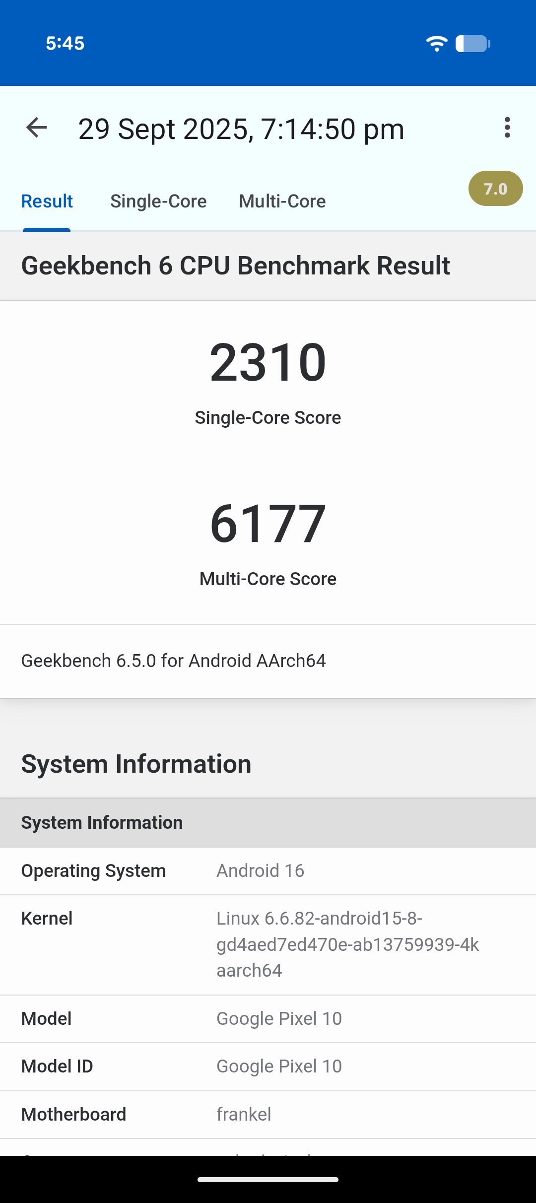 Geekbench 6 Geekbench 6