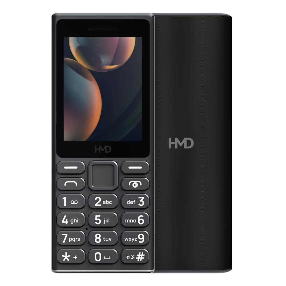 HMD 105 4G Front and Back Black