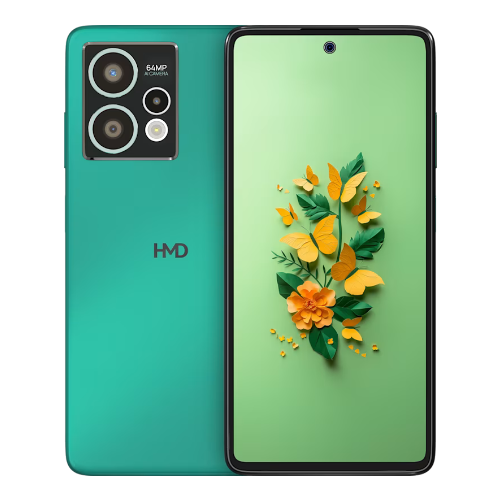 HMD Crest Max Aqua Green Front and Back