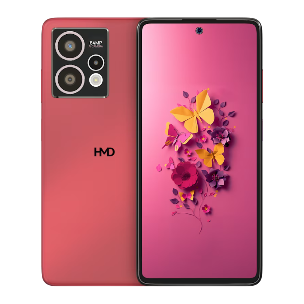 HMD Crest Max Royal Pink Front and Back