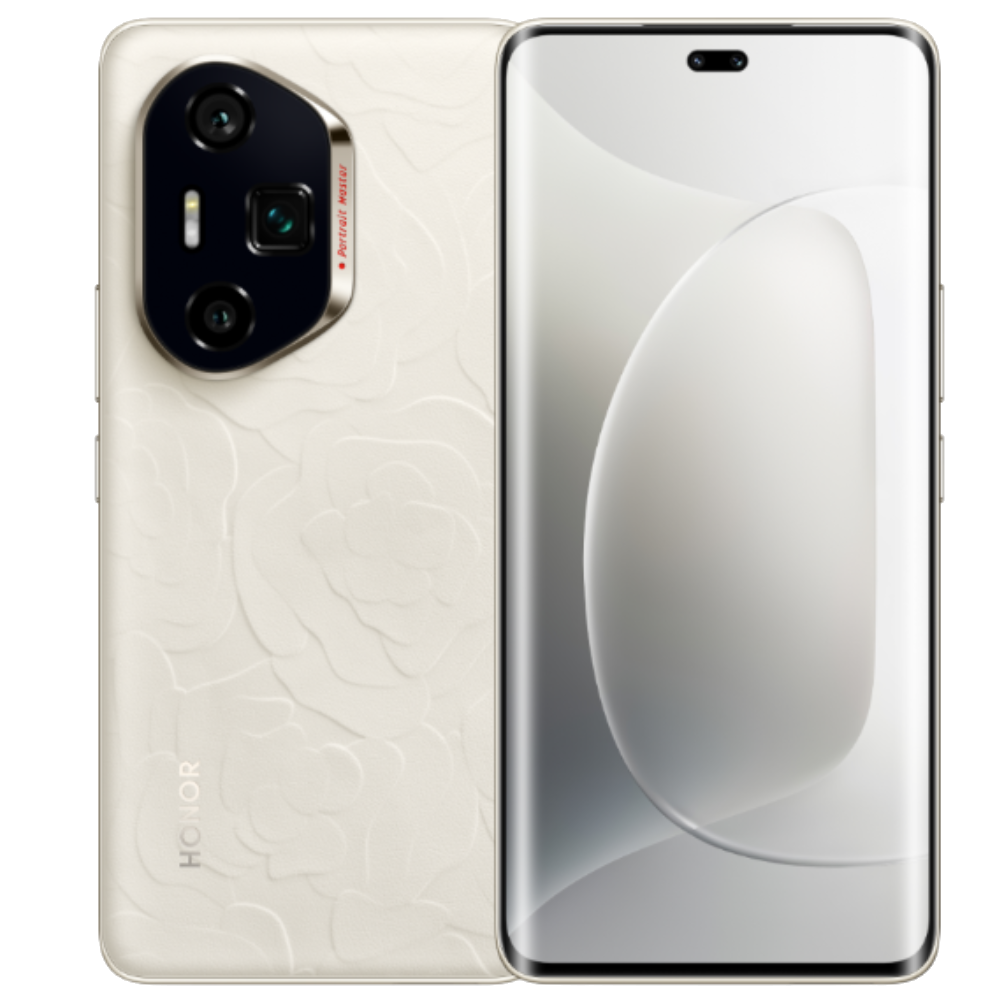 Honor 300 Ultra front and back in Camellia White