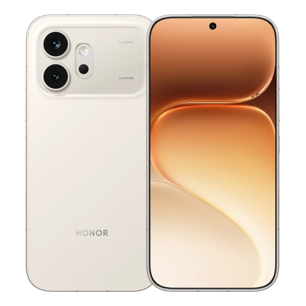 Honor 600 5G Front and Back in Golden White