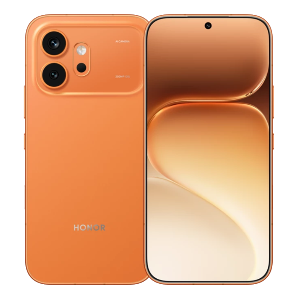 Honor 600 5G Front and Back in Orange
