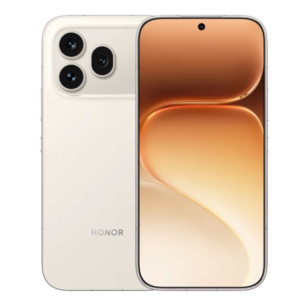 Honor 600 5G Front and Back in Golden White