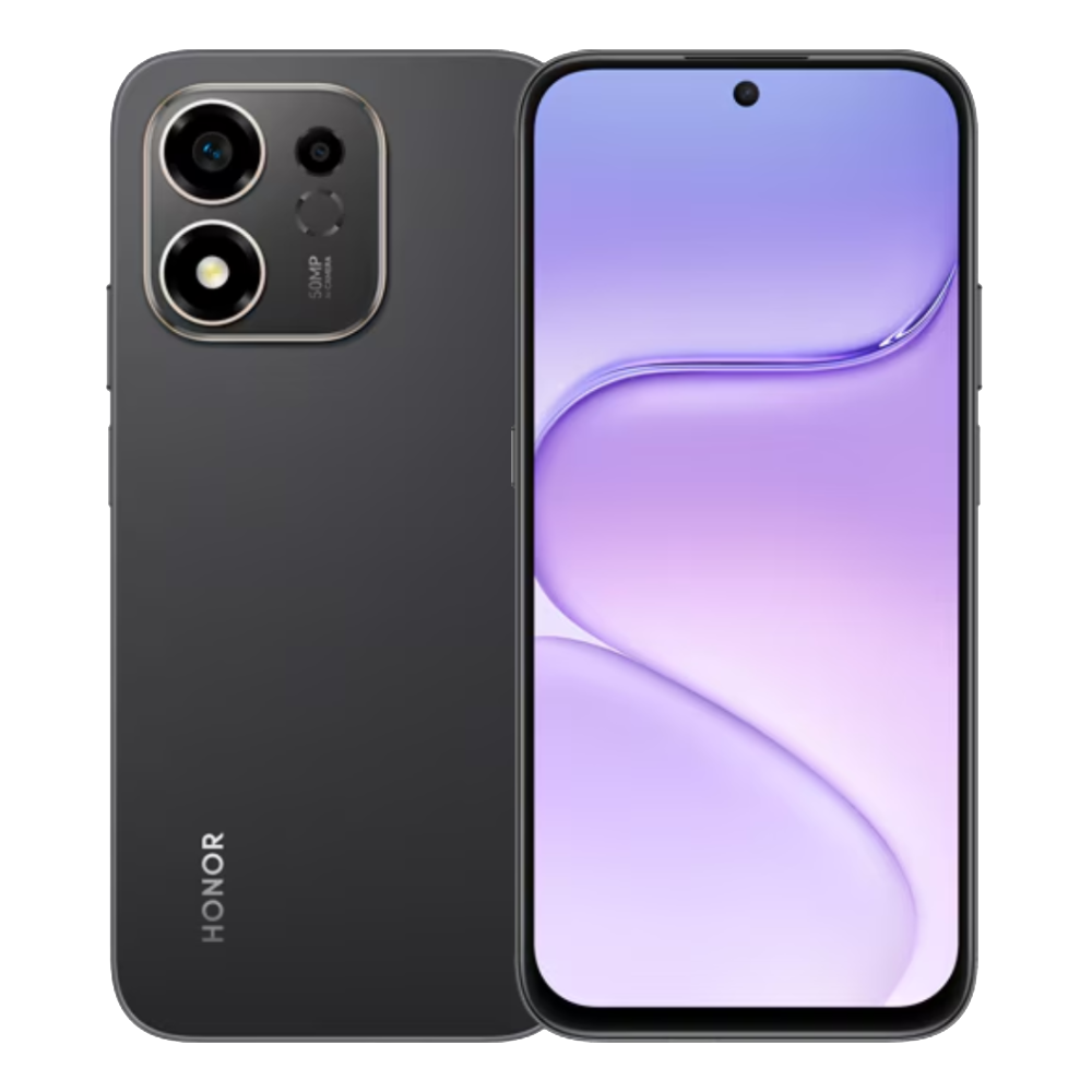 Honor 600 Smart 5G Front and Back in Black