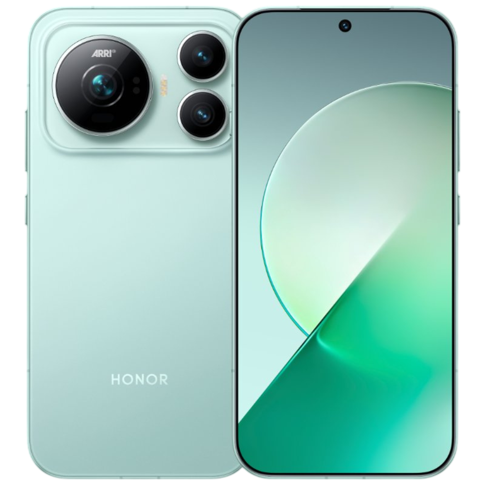 Honor Magic 9 Olive Green Front and Back