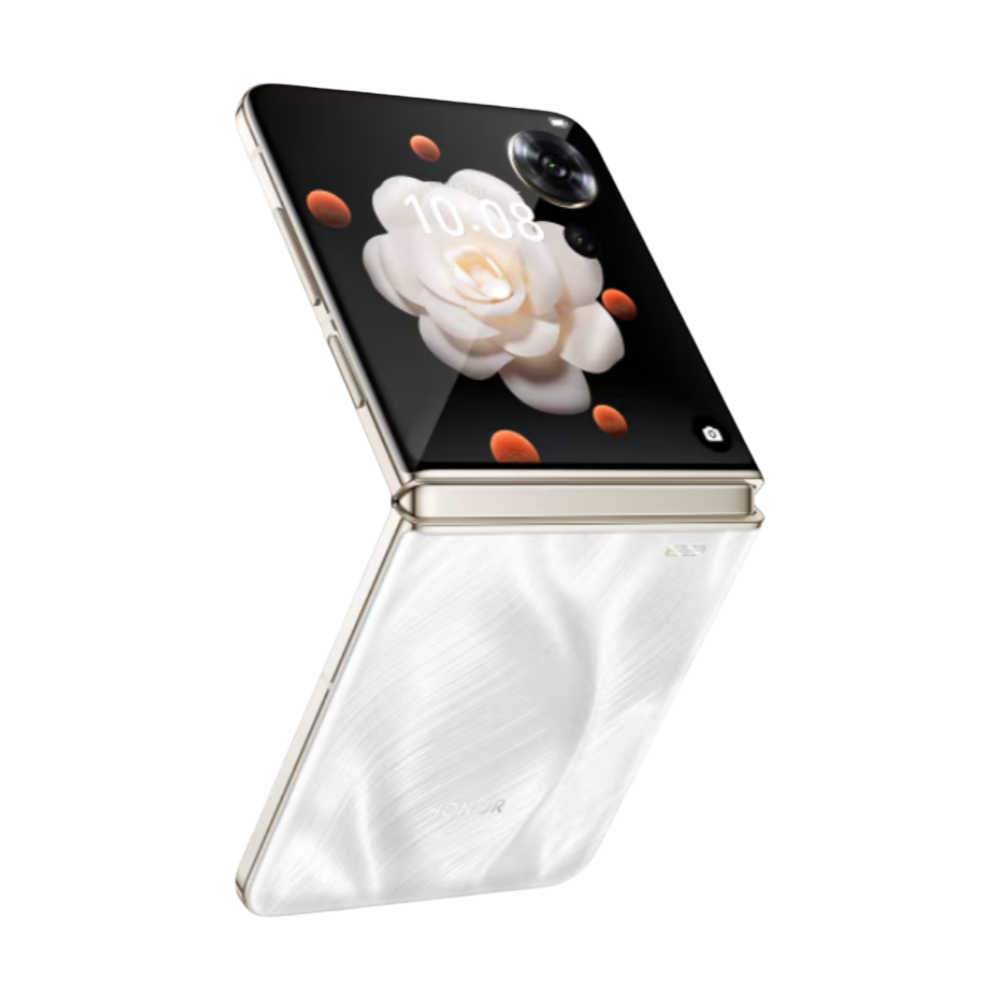 Honor Magic V Flip Camellia White Back