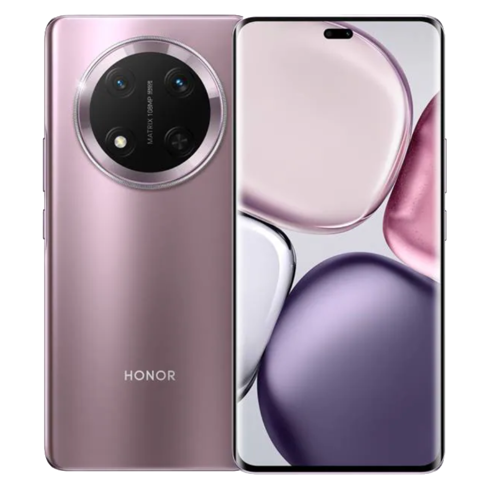 Honor Magic7 Titanium Purple Front and Back