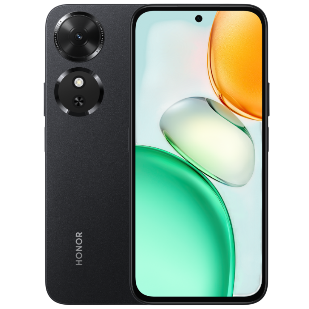 Honor Play 10C Black Front and Back View