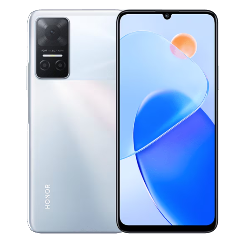 Honor Play 6T Titanium Silver Front and Back