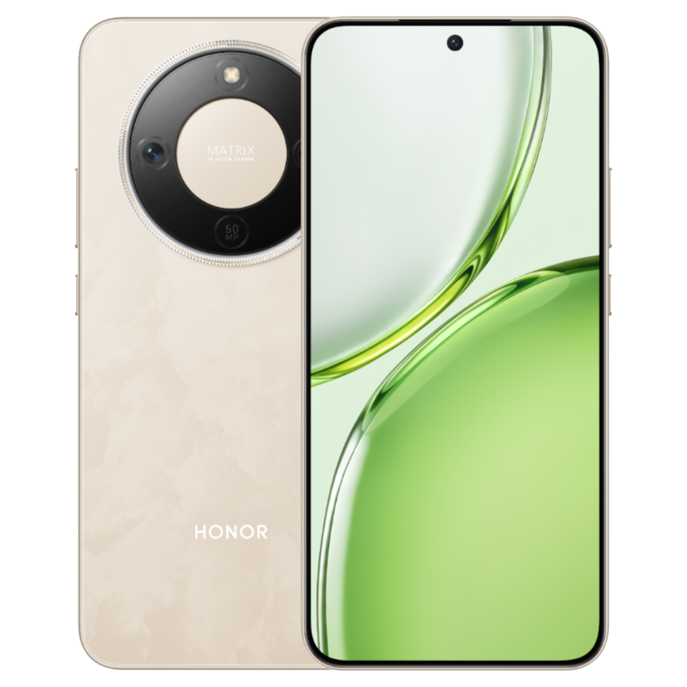 Honor X70 Pro Max Sunburst Gold Front and Back