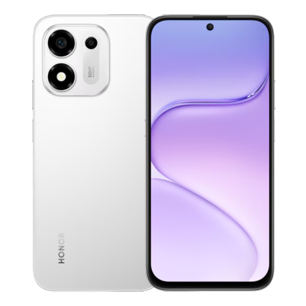 Honor X7e Plus 5G Front and Back in Meteor Silver