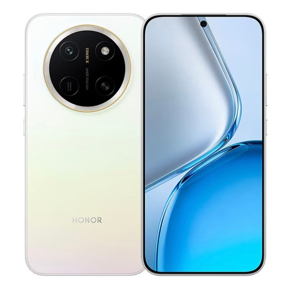Honor X80 Pro Max Front and Back in Moon Shadow White