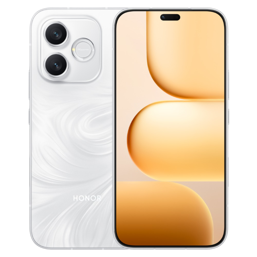 Honor X80i 5G Moon Shadow White Front and Back